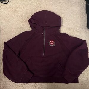 lululemon scuba Harvard university crimson Maroon scuba half zip xl-xxl